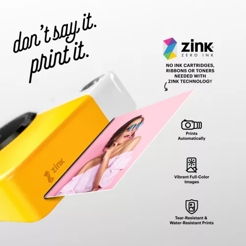 Kodak Printomatic instant fényképezőgép Zink 2x3 sárga