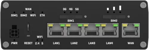 Teltonika RUTX50 4xGbE LAN 2xminiSIM 5G Dual Band Vezeték nélküli Gigabit ipari router
