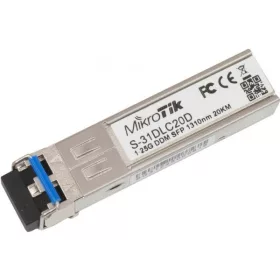   MikroTik S-31DLC20D 1.25G LC Single Mode 1310nm 20km SFP modul