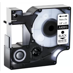   Utángyártott DYMO D1 40913 kazetta 9mm x 7m fehér-fekete #S0720680