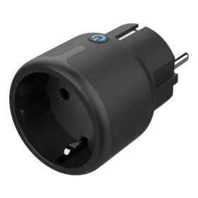   Deltaco SMART HOME SH-P01M aljzat, kapcsoló, LED jelzőfény, WiFi 2,4 GHz, 1xCEE 7/3, 10A, energiafigyelővel, fekete