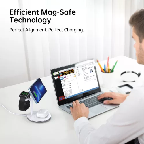 Choetech 15W (3-1ben, Wireless mobil gyorstöltő), töltő