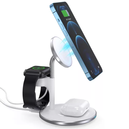 Choetech 15W (3-1ben, Wireless mobil, mágneses gyorstöltő), töltő