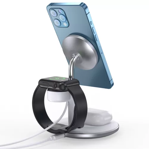 Choetech 15W (3-1ben, Wireless mobil, mágneses gyorstöltő), töltő
