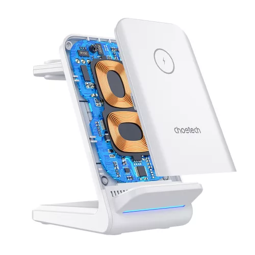 Choetech 3-1ben (Mágneses Wireless,fehér), töltő