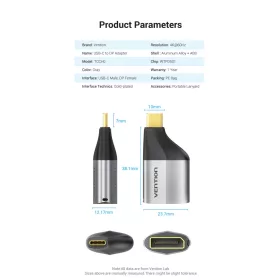 Vention USB-C --> Displayport , adapter