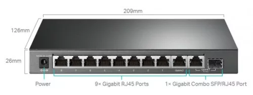TP-LINK SWITCH TL-SG1210MPE 10-Port Gigabit Easy Smart