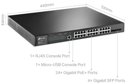TP-LINK SWITCH TL-SG3428MP JetStream with PoE+