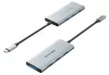 Vention USB-C -> HDMI/USB 3.0x3/SD/TF/PD (0,15m Szürke Aluminum Ötvözet) Dokkoló