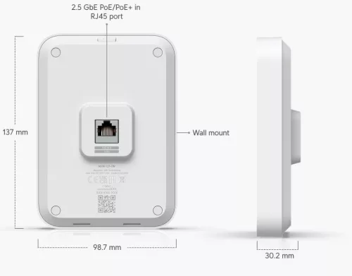 Ubiquiti UniFi U7-IW 802.11be Wi-Fi 7 In-Wall Access Point