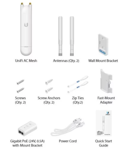 Ubiquiti UniFi UAP-AC-M 802.11ac Mesh kül/beltéri Access Point PoE tápegységgel