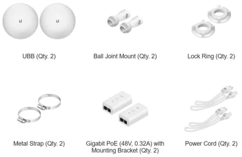 Ubiquiti UniFi UBB Building Bridge 60GHz integrált antennás PtP rádió pár