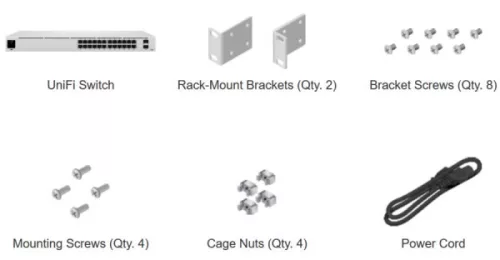 Ubiquiti UniFi USW-24 24port GbE LAN 2xGbE SFP port L2 menedzselhető switch