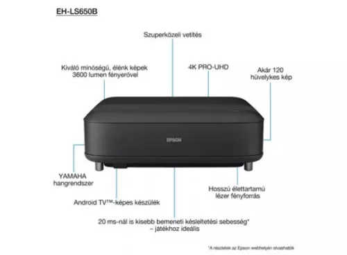 Epson EH-LS650B 3LCD / 3600 lumen / 4K PRO-UHD projektor