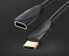 Vention HDMI/M -> HDMI/F (hosszabbító, fekete), 1m, kábel