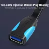 Vention USB 3.0,  (hosszabbító, lapos, fekete), 1,5m, kábel