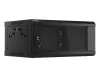 Lanberg WF01-6404-10B 19" 4U SZÉL:600mm MÉLY:450mm MAG:290mm lapraszerelt üvegajtós fekete fali rack szekrény