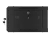 Lanberg WF01-6404-10B 19" 4U SZÉL:600mm MÉLY:450mm MAG:290mm lapraszerelt üvegajtós fekete fali rack szekrény