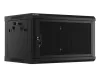 Lanberg WF01-6406-23B 19" 6U SZÉL:600mm MÉLY:450mm MAG:379mm lapraszerelt perforált ajtós fekete fali rack szekrény