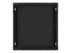 Lanberg WF01-6412-10B 19" 12U SZÉL:600mm MÉLY:450mm MAG:640mm lapraszerelt üvegajtós fekete fali rack szekrény
