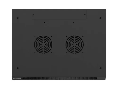 Lanberg WF01-6415-10B 19" 15U SZÉL:600mm MÉLY:450mm MAG:774mm lapraszerelt üvegajtós fekete fali rack szekrény