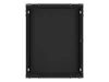 Lanberg WF01-6415-10B 19" 15U SZÉL:600mm MÉLY:450mm MAG:774mm lapraszerelt üvegajtós fekete fali rack szekrény
