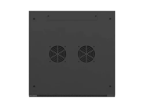 Lanberg WF01-6606-10B 19" 6U SZÉL:600mm MÉLY:600mm MAG:379mm lapraszerelt üvegajtós fekete fali rack szekrény