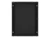 Lanberg WF01-6615-10B 19" 15U SZÉL:600mm MÉLY:600mm MAG:774mm lapraszerelt üvegajtós fekete fali rack szekrény