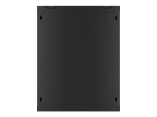 Lanberg WF01-6615-10B 19" 15U SZÉL:600mm MÉLY:600mm MAG:774mm lapraszerelt üvegajtós fekete fali rack szekrény