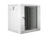 Lanberg WF02-6612-10S 19" 12U SZÉL:600mm MÉLY:600mm MAG:640mm lapraszerelt üvegajtós szürke kétrészes fali rack szekrény