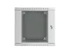 Lanberg WF02-6612-10S 19" 12U SZÉL:600mm MÉLY:600mm MAG:640mm lapraszerelt üvegajtós szürke kétrészes fali rack szekrény