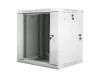 Lanberg WF02-6612-10S 19" 12U SZÉL:600mm MÉLY:600mm MAG:640mm lapraszerelt üvegajtós szürke kétrészes fali rack szekrény