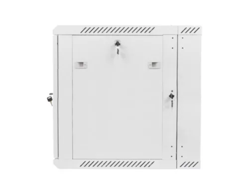Lanberg WF02-6612-10S 19" 12U SZÉL:600mm MÉLY:600mm MAG:640mm lapraszerelt üvegajtós szürke kétrészes fali rack szekrény